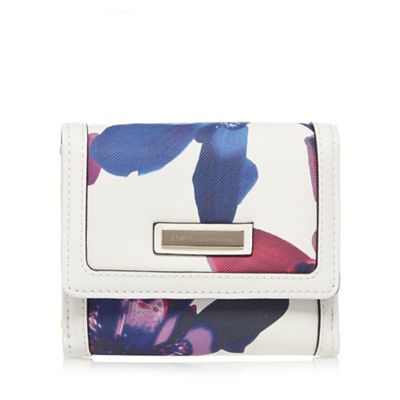 White floral print purse